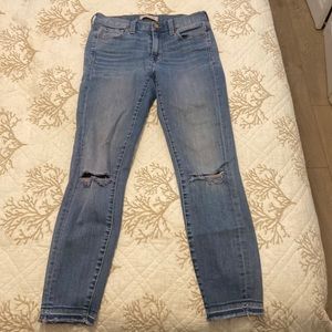 Madewell high rise distressed jeans